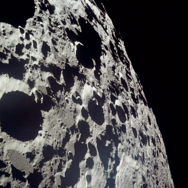 The heavily cratered far side of the moon is seen in this image from the Apollo 11 mission. Credit: NASA